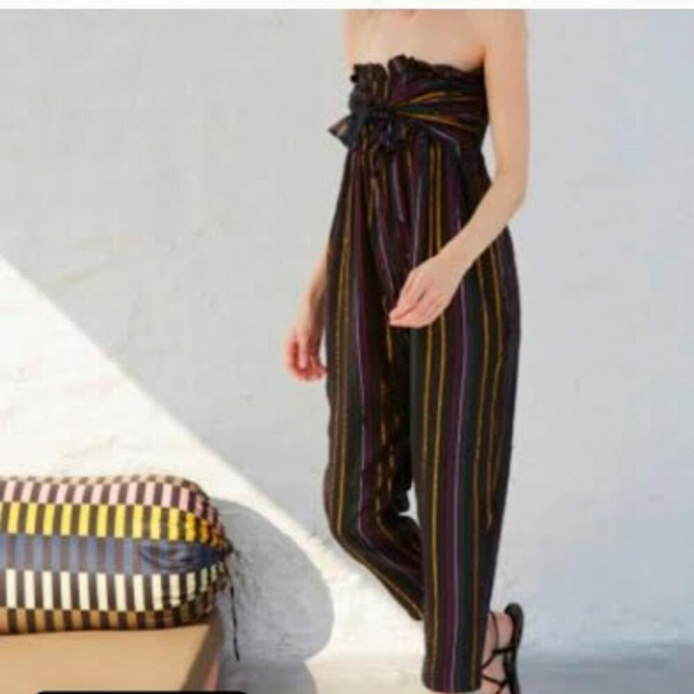 Apiece Apart Linen Black Strapless or Halter Jumpsuit
